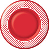 Rosanne Beck Candy Cane Stripe Dinner Paper Plates