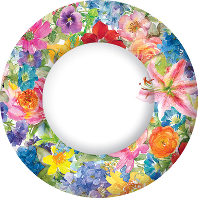 Abundant Floral Round Dinner Plate