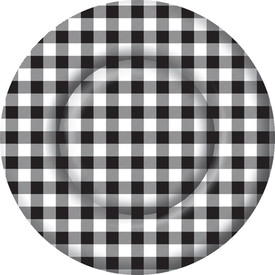 Buffalo Check Round Paper Dinner Plate