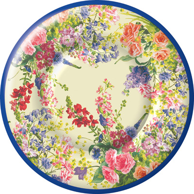 Bouquet of Flowers Dinner Paper Plates