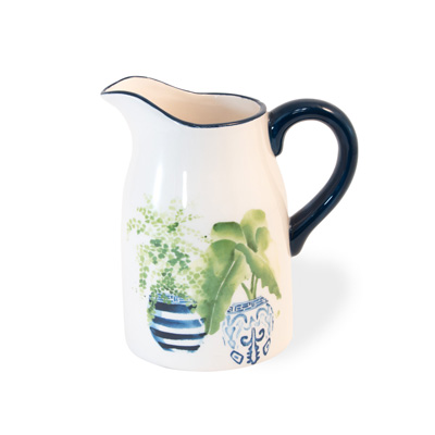Blue Topiary Pitcher