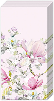 Romantic Magnolia Pocket Tissue light rose