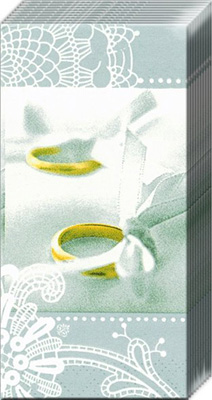 Romantic Moments Silver Pocket Tissues