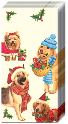 Christmas Dogs Pocket Tissues