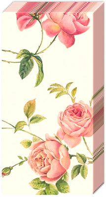 New Rambling Rose Cream Pocket Tissues