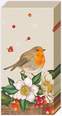 Welcome Red Robin Linen Pocket Tissues