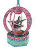 Santoro Snow Globe Penguins Bauble Card