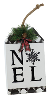 Noel Black & White Tag Sign