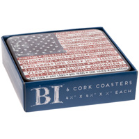 One Flag One Nation Cork Coasters (set of 4)