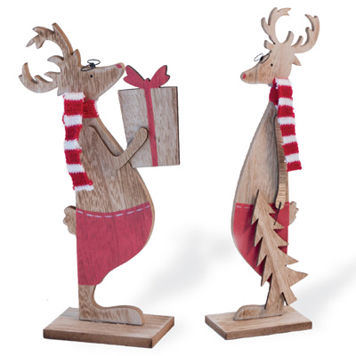 Critter Christmas Sherman & Stan Scarf Reindeer