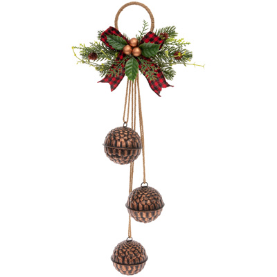 Bronze Pinecone Bell Door Hanger