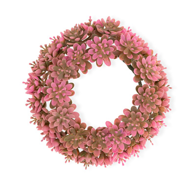 Mini Pink Succulent Wreath