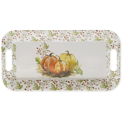 Painted Pumpkin Melamine Tray