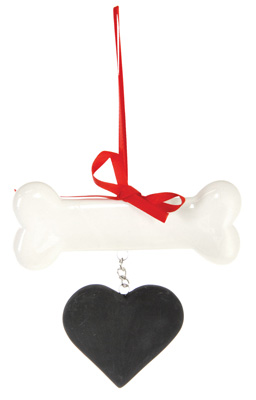 Pet Ornament Bone & Heart