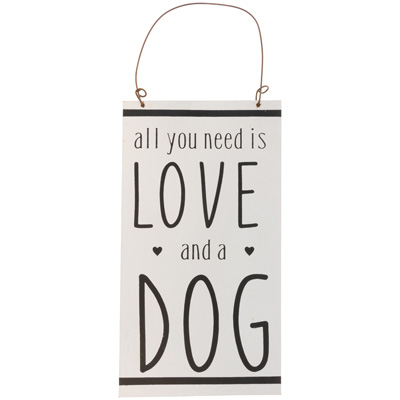 Love And A Dog Sign