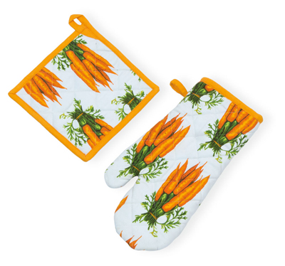 Carrots Oven Mitt & Pot Holder Set