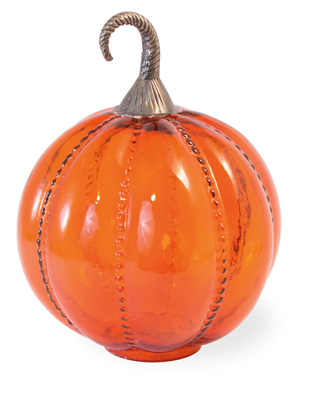 Orange Glass Pumpkin Large