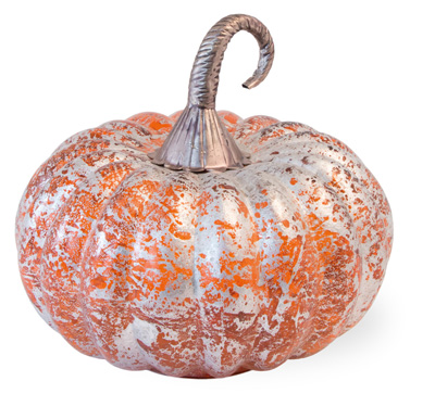 Orange Foil Melon Glass Pumpkin