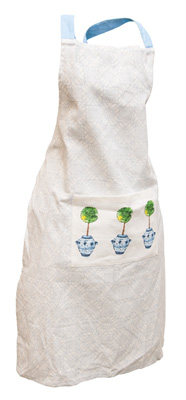 Blue Topiary Apron