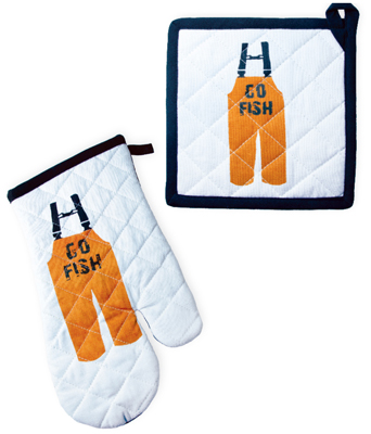 Go Fish Oven Mitt & Pot Holder Set