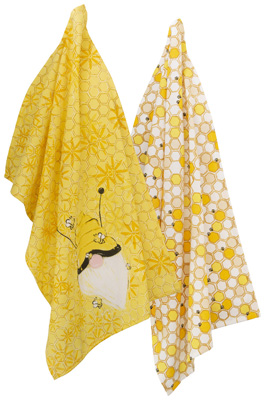 Bee Gnome Tea Towel (set of 2)