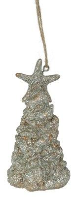 Gold Shell Tree Ornament