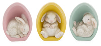 Baby Bunnies in Eggs (set of 3)