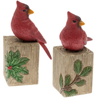 Wood Block Cardinals (set of 2)
