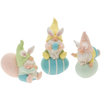 Easter Gnomes on Eggs (Set of 3)