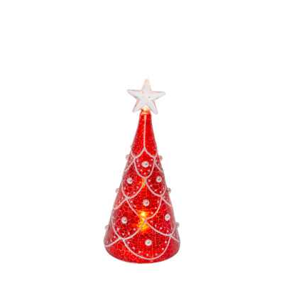 Small LED Pearl Tree Red & White