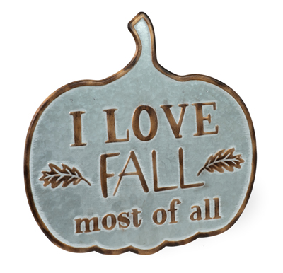 I Love Fall Pumpkin Sign