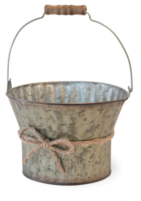 Metallic Olive Pail