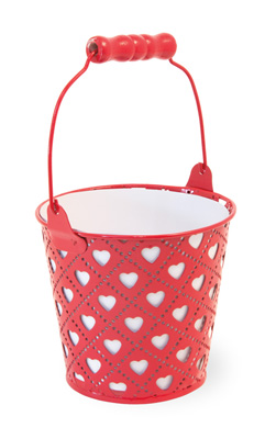 Heart Bucket Red