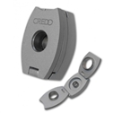 Credo 3-in-1 Cigar Punch Cutter, Silver - Oval. 3 Punch Cutters in One Device | Credo Humidifiers.com