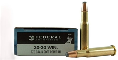 FEDERAL 30-30 WIN 170gr SOFT POINT RN 20rd BOX