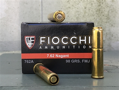 FIOCCHI 7.62 NAGANT 98gr FMJ 50rd BOX