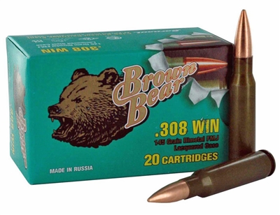 BROWN BEAR 308 WIN 145gr FMJ 500rds