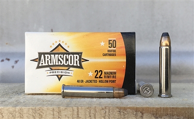 ARMSCOR 22 MAGNUM 40gr JHP 50rd BOX