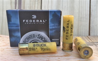 FEDERAL 20GA POWER SHOK 3 BUCKSHOT