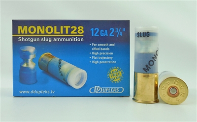DDUPLEKS MONOLIT28 12 GA 1OZ STEEL SLUGS