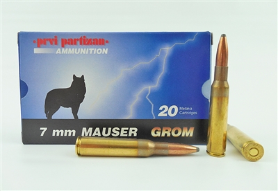 PPU 7mm MAUSER (7X57mm) 158gr GROM SP 20rd BOX