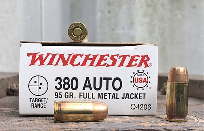 WINCHESTER 380ACP FMJ 50rd BOX