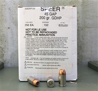 SPEER 45 GAP 200gr GDHP 250rd BRICK