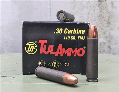 TulAMMO 30 CARBINE 110gr FMJ 50rd BOX