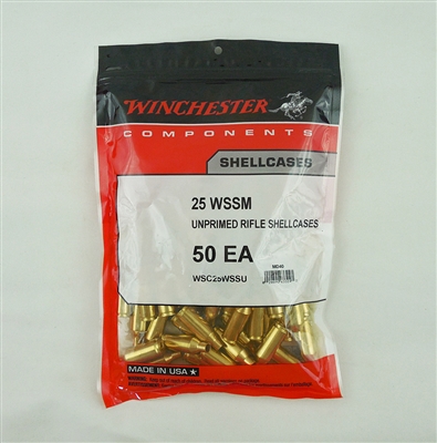 Winchester 25 WSSM UNPRIMED BRASS