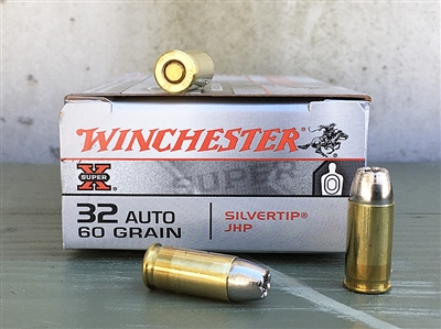 WINCHESTER 32 AUTO 60gr SILVERTIP JHP 50rd BOX