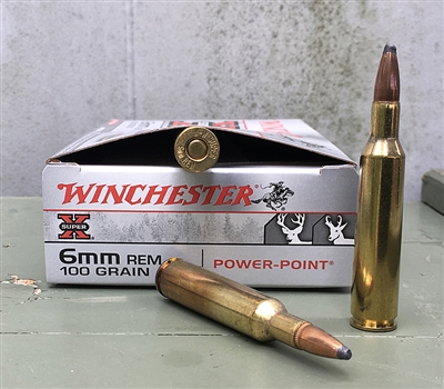 WINCHESTER 6mm REM 100gr POWER POINT 20rd BOX