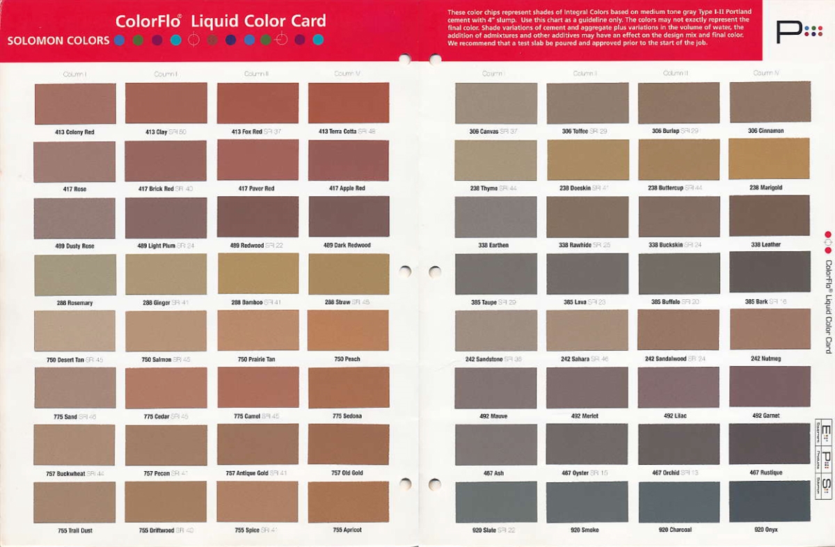 6 Concrete Color Charts (179+ Colors for Concrete) - Brickform