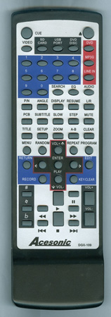 ACESONIC DGX109 Genuine  OEM original Remote