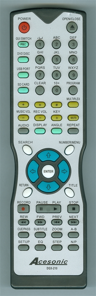 ACESONIC DGX210 Genuine  OEM original Remote